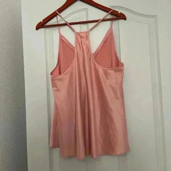 Flora Nikrooz Pink Satin Tunic Tank Top Women’s Large - Picture 2 of 3